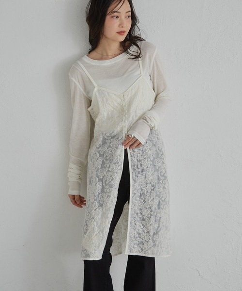 solleim(ソルレム)の「レース刺繍ミニワンピ(ワンピース・レディース・ブラック/ホワイト・M/L)」の3枚目の写真
