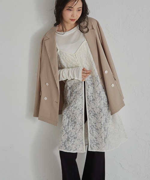 solleim(ソルレム)の「レース刺繍ミニワンピ(ワンピース・レディース・ブラック/ホワイト・M/L)」の5枚目の写真