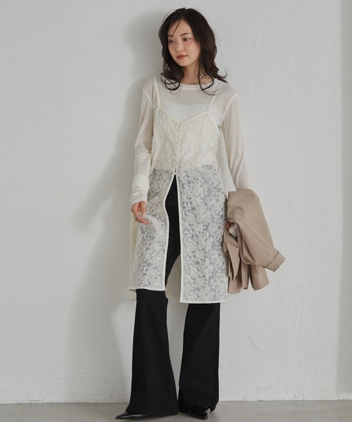 solleim(ソルレム)の「レース刺繍ミニワンピ(ワンピース・レディース・ブラック/ホワイト・M/L)」の13枚目の写真