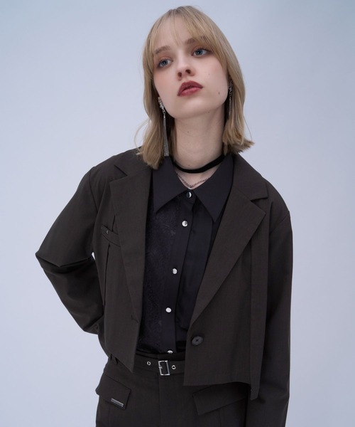 CLEAR TEXTUREショートジャケット(HARE)（テーラードジャケット