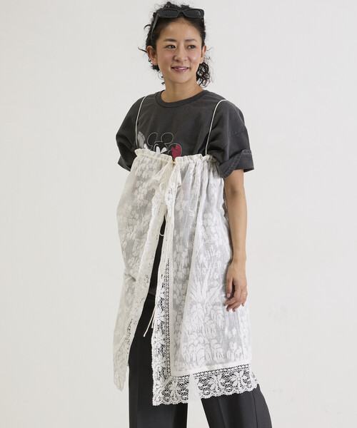 Freada（フリーダ）の「Freada/フリーダ 2WAY レース キャミドレス & レース レイヤード スカート（ワンピース・レディース・ホワイト・ONE SIZE）」の4枚目の写真