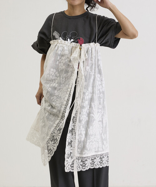 Freada（フリーダ）の「Freada/フリーダ 2WAY レース キャミドレス & レース レイヤード スカート（ワンピース・レディース・ホワイト・ONE SIZE）」の5枚目の写真