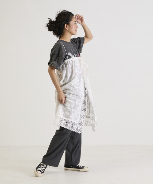 Freada（フリーダ）の「Freada/フリーダ 2WAY レース キャミドレス & レース レイヤード スカート（ワンピース・レディース・ホワイト・ONE SIZE）」の6枚目の写真
