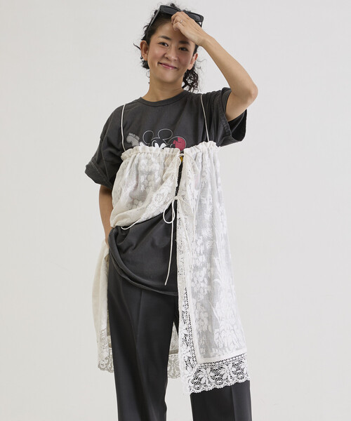 Freada（フリーダ）の「Freada/フリーダ 2WAY レース キャミドレス & レース レイヤード スカート（ワンピース・レディース・ホワイト・ONE SIZE）」の22枚目の写真