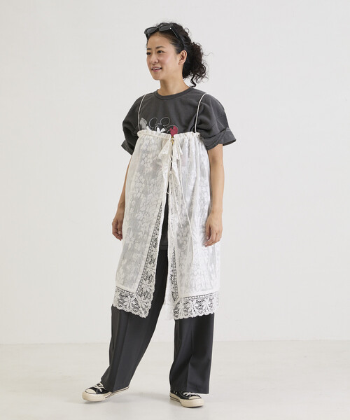 Freada(フリーダ)の「Freada/フリーダ 2WAY レース キャミドレス & レース レイヤード スカート/キャミワンピース(ワンピース・レディース・ホワイト・ONE SIZE)」の20枚目の写真