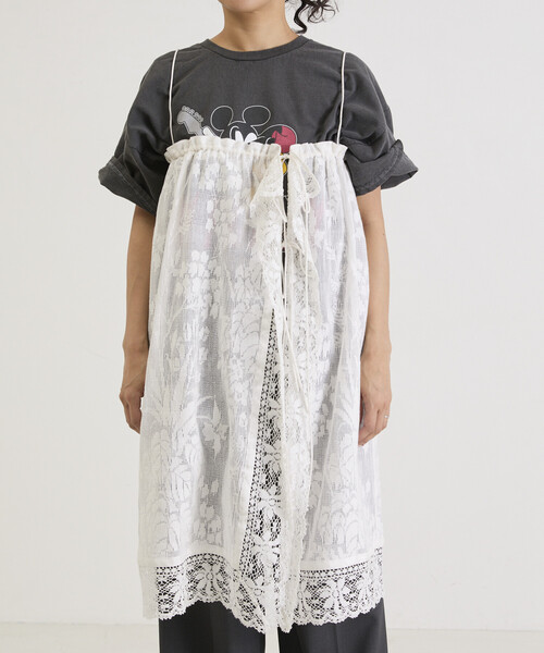 Freada(フリーダ)の「Freada/フリーダ 2WAY レース キャミドレス & レース レイヤード スカート/キャミワンピース(ワンピース・レディース・ホワイト・ONE SIZE)」の18枚目の写真