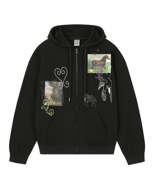 GRAVER（グレーバー）の「[ユニセックス]HOREY フードパーカー_ブラック（パーカー・レディース・ブラック・MEDIUM/LARGE）」の9枚目の写真