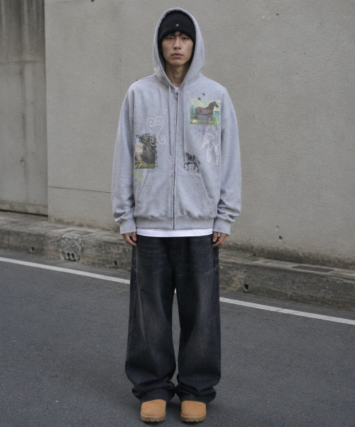 GRAVER（グレーバー）の「[ユニセックス]HOREY フードパーカー_ブラック（パーカー・レディース・ブラック・MEDIUM/LARGE）」の7枚目の写真