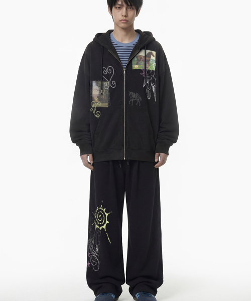 GRAVER（グレーバー）の「[ユニセックス]HOREY フードパーカー_ブラック（パーカー・レディース・ブラック・MEDIUM/LARGE）」の8枚目の写真