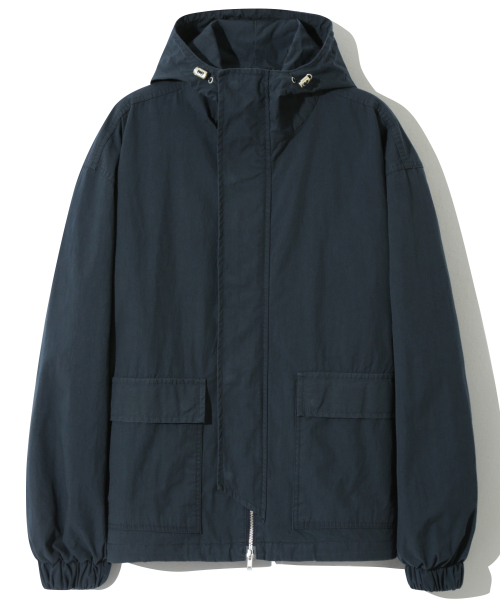 BASEMOMENT(ベースモーメント)の「CN ウォッシュドフードシェルパーカー ネイビー(その他アウター・メンズ・その他・LARGE/MEDIUM)」の1枚目の写真