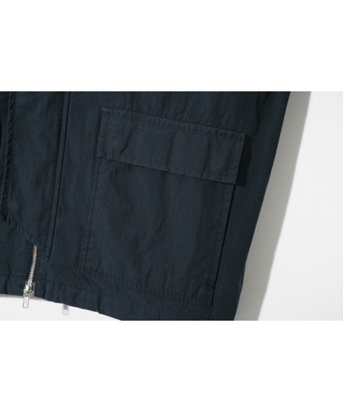 BASEMOMENT(ベースモーメント)の「CN ウォッシュドフードシェルパーカー ネイビー(その他アウター・メンズ・その他・LARGE/MEDIUM)」の3枚目の写真