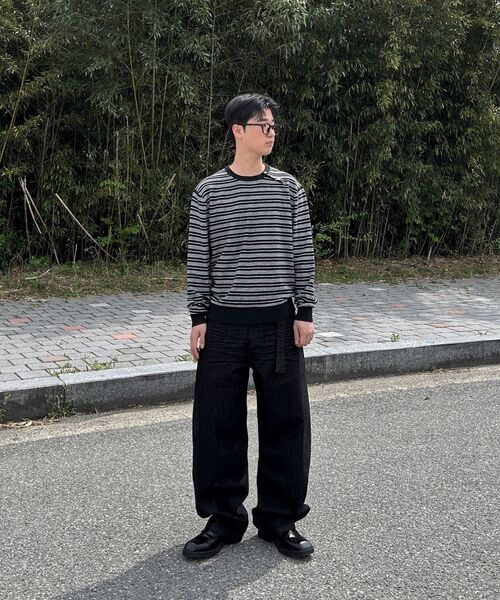 INTEMPOMOOD(インテンポムード)の「スタッズベルトカーブデニム_ブラック(デニムパンツ・メンズ・ブラック・MEDIUM/LARGE/X-LARGE/SMALL)」の22枚目の写真