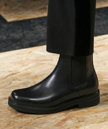 FIRENZE ATELIER（フィレンツェアトリエ）の「[SECOND.A] ボールドスクエアラインベーシックチェルシーブーツ2NDF2900GB [ブラック]（ブーツ）」