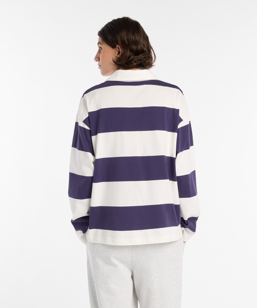 NEW BALANCE（ニューバランス）の「Rugby ロングスリーブトップ（ポロシャツ・レディース・ダークパープル/ライトイエロー・SMALL/MEDIUM/LARGE/X-LARGE）」の4枚目の写真