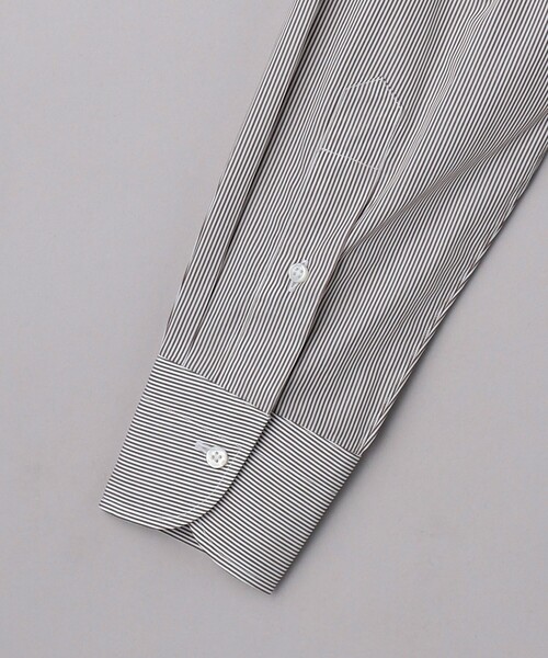 SOVEREIGN（ソブリン）の「＜SOVEREIGN＞ CANCLINI/ブラウンストライプ タブカラーシャツ（シャツ/ブラウス・メンズ・ダークブラウン・39cm/40cm）」の5枚目の写真