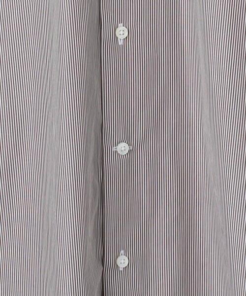 SOVEREIGN（ソブリン）の「＜SOVEREIGN＞ CANCLINI/ブラウンストライプ タブカラーシャツ（シャツ/ブラウス・メンズ・ダークブラウン・39cm/40cm）」の7枚目の写真