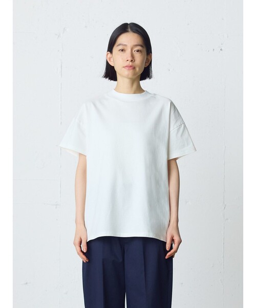 MidiUmi(ミディウミ)の「MidiUmi HOMEパックハーフスリーブT(Tシャツ/カットソー・レディース・ブラック/ホワイト系その他3/オフホワイト・FREE)」の1枚目の写真
