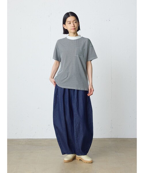 MidiUmi(ミディウミ)の「MidiUmi HOMEパックハーフスリーブT(Tシャツ/カットソー・レディース・ブラック/ホワイト系その他3/オフホワイト・FREE)」の15枚目の写真