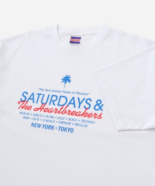 BEDWIN & THE HEARTBREAKERS(ベドウィン アンド ザ ハートブレイカーズ)の「BEDWIN & THE HEARTBREAKERS x Saturdays NYC Ex.PRINTED TEE "MIAMI"(Tシャツ/カットソー・メンズ・ホワイト/ブラック・L/M/S/XL)」の8枚目の写真