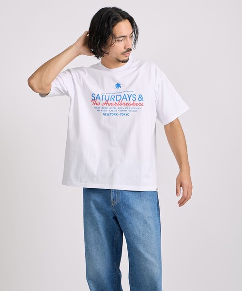 BEDWIN & THE HEARTBREAKERS(ベドウィン アンド ザ ハートブレイカーズ)の「BEDWIN & THE HEARTBREAKERS x Saturdays NYC Ex.PRINTED TEE "MIAMI"(Tシャツ/カットソー・メンズ・ホワイト/ブラック・L/M/S/XL)」の16枚目の写真