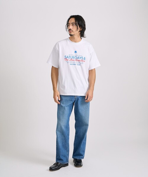BEDWIN & THE HEARTBREAKERS(ベドウィン アンド ザ ハートブレイカーズ)の「BEDWIN & THE HEARTBREAKERS x Saturdays NYC Ex.PRINTED TEE "MIAMI"(Tシャツ/カットソー・メンズ・ホワイト/ブラック・L/M/S/XL)」の3枚目の写真