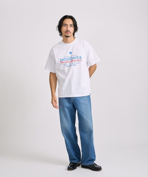 BEDWIN & THE HEARTBREAKERS(ベドウィン アンド ザ ハートブレイカーズ)の「BEDWIN & THE HEARTBREAKERS x Saturdays NYC Ex.PRINTED TEE "MIAMI"(Tシャツ/カットソー・メンズ・ホワイト/ブラック・L/M/S/XL)」の4枚目の写真
