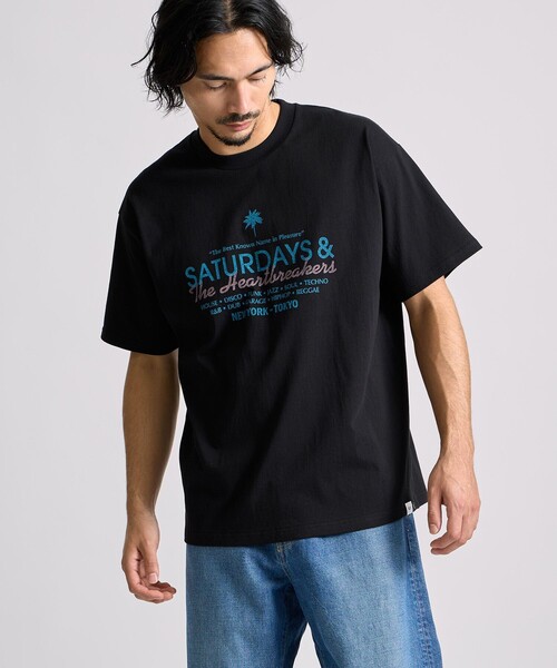 BEDWIN & THE HEARTBREAKERS(ベドウィン アンド ザ ハートブレイカーズ)の「BEDWIN & THE HEARTBREAKERS x Saturdays NYC Ex.PRINTED TEE "MIAMI"(Tシャツ/カットソー・メンズ・ホワイト/ブラック・L/M/S/XL)」の1枚目の写真