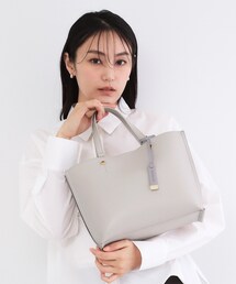 【軽量/2WAY】バイカラーミドルトート