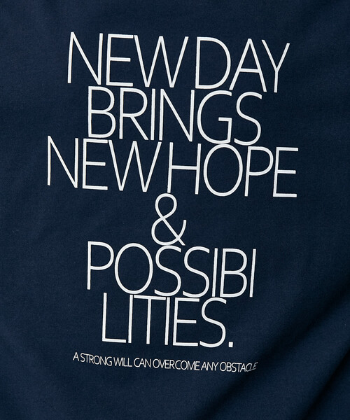 PUBLUX(パブリュクス)の「PUBLUX/パブリュクス <機能性素材>LOVE POP STUDIO NEW DAY タイポグラフィー Tシャツ 限定展開(Tシャツ/カットソー・メンズ・ブラック/ホワイト/ネイビー・L/M/S)」の18枚目の写真
