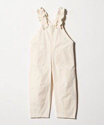 green label relaxing（グリーンレーベルリラクシング）の「ツイル フリル サロペット   キッズ  100cm-130cm（サロペット/オーバーオール）」