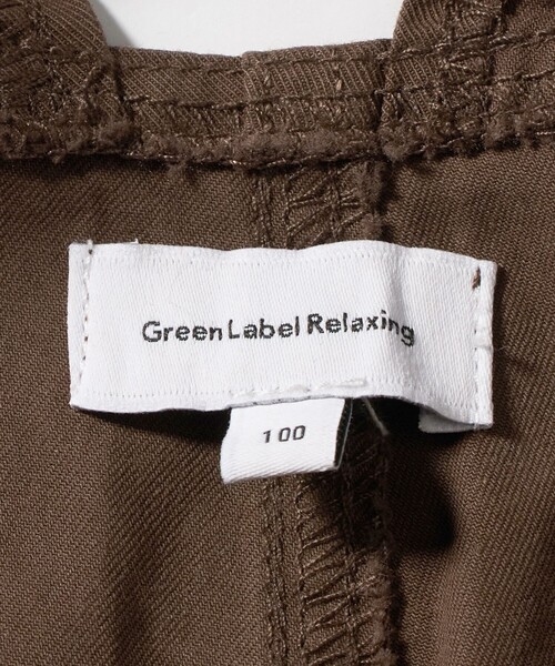 green label relaxing（グリーンレーベルリラクシング）の「ツイル フリル サロペット / キッズ  100cm-130cm（サロペット/オーバーオール・キッズ・オフホワイト/ブラウン系・130cm/100cm/110cm/120cm）」の12枚目の写真