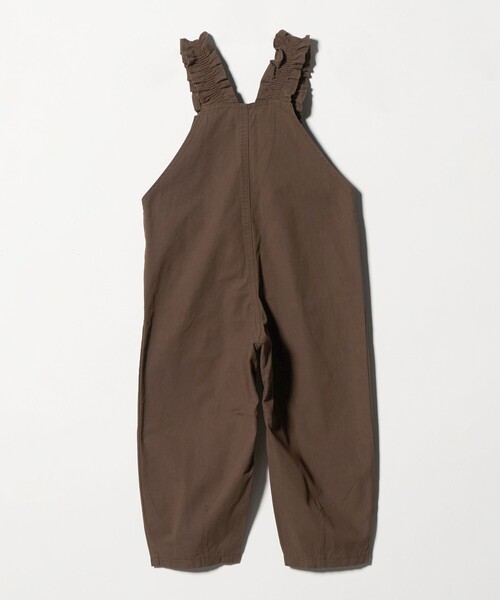 green label relaxing（グリーンレーベルリラクシング）の「ツイル フリル サロペット / キッズ  100cm-130cm（サロペット/オーバーオール・キッズ・オフホワイト/ブラウン系・130cm/100cm/110cm/120cm）」の14枚目の写真