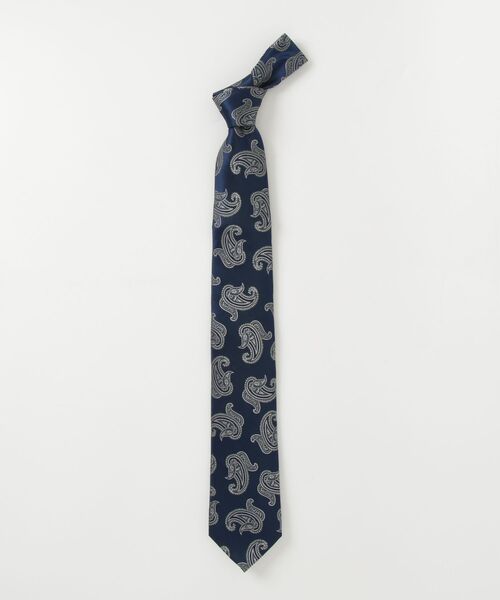 アルマンドネクタイ シルク100％ ペイズリー グレー/グレー/ブラウン