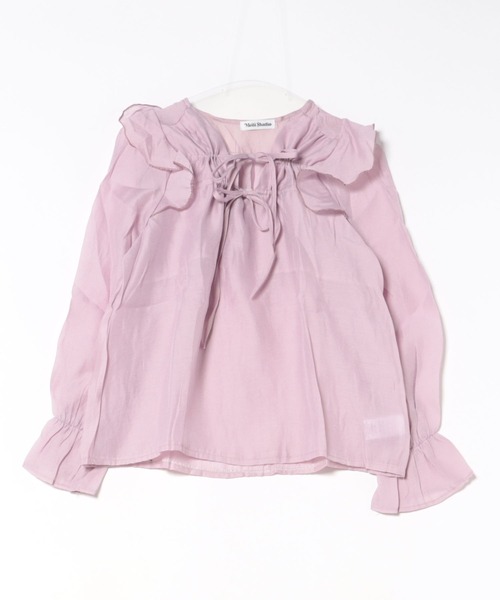 WEGO(ウィゴー)の「リボンフリルシアーブラウス(シャツ/ブラウス・レディース・アイボリー/ピンク・MEDIUM/LARGE)」の13枚目の写真