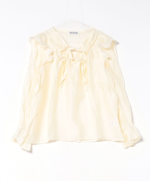 WEGO(ウィゴー)の「リボンフリルシアーブラウス(シャツ/ブラウス・レディース・アイボリー/ピンク・MEDIUM/LARGE)」の14枚目の写真