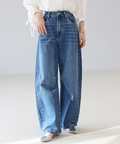 Aletta vita(アレッタビータ)の「12.5ozカーブデニムパンツ(デニムパンツ・レディース・ブルー/ブラック・M)」の3枚目の写真
