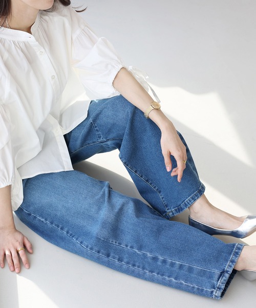 Aletta vita(アレッタビータ)の「12.5ozカーブデニムパンツ(デニムパンツ・レディース・ブルー/ブラック・M)」の8枚目の写真