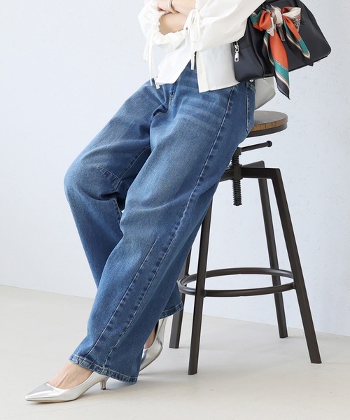 Aletta vita(アレッタビータ)の「12.5ozカーブデニムパンツ(デニムパンツ・レディース・ブルー/ブラック・M)」の6枚目の写真