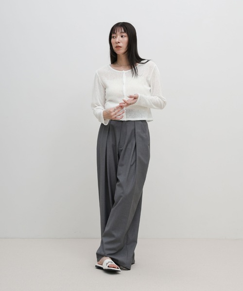 select MOCA(セレクトモカ)の「メランジカットソーショートカーディガン(カーディガン/ボレロ・レディース・ブラック/グレー/ブルー/オフホワイト・FREE)」の18枚目の写真