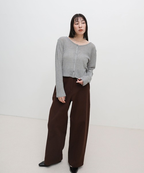 select MOCA(セレクトモカ)の「メランジカットソーショートカーディガン(カーディガン/ボレロ・レディース・ブラック/グレー/ブルー/オフホワイト・FREE)」の14枚目の写真