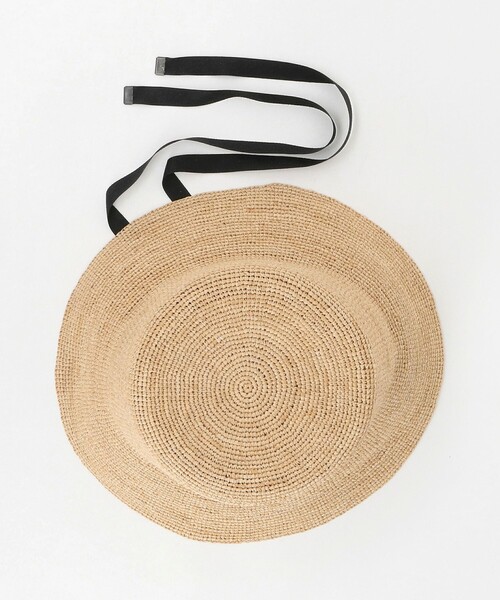 UNITED ARROWS（ユナイテッドアローズ）の「ラフィア/リボン ハット UV（ハット・レディース・ダークブラウン/ブラック/ナチュラル・FREE）」の7枚目の写真