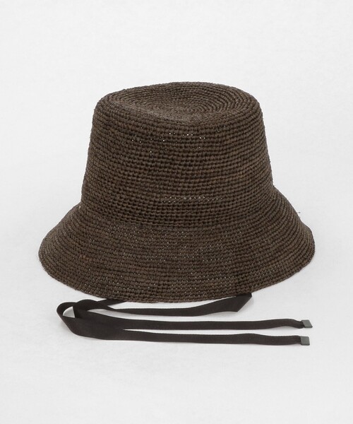 UNITED ARROWS（ユナイテッドアローズ）の「ラフィア/リボン ハット UV（ハット・レディース・ダークブラウン/ブラック/ナチュラル・FREE）」の13枚目の写真