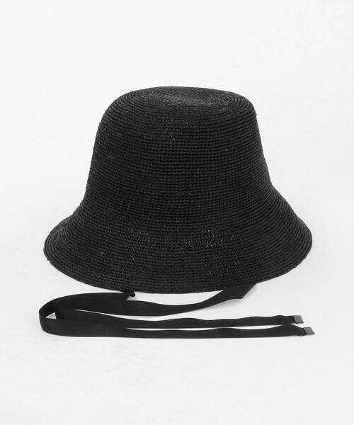 UNITED ARROWS（ユナイテッドアローズ）の「ラフィア/リボン ハット UV（ハット・レディース・ダークブラウン/ブラック/ナチュラル・FREE）」の16枚目の写真
