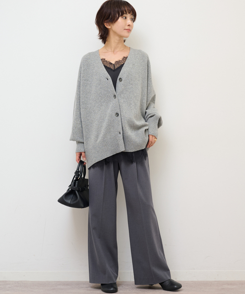 JOURNAL STANDARD relume（ジャーナルスタンダード　レリューム）の「《追加2》サテンレースキャミチュニック（キャミソール・レディース・ブラック/ブラウン・FREE）」の8枚目の写真