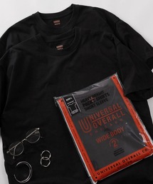 UNIVERSAL OVERALL（ユニバーサルオーバーオール）の「【94】【UNIVERSAL OVERALL/ユニバーサルオーバーオール】ヘビーウェイト 無地 クルーネック Tシャツ/2枚セット/パックT/インナーウェア（Tシャツ/カットソー）」