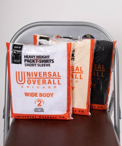 UNIVERSAL OVERALL(ユニバーサルオーバーオール)の「【94】【UNIVERSAL OVERALL/ユニバーサルオーバーオール】ヘビーウェイト 無地 クルーネック Tシャツ/2枚セット/パックT/インナーウェア(Tシャツ/カットソー・メンズ・グレイッシュベージュ/ホワイト/ブラック・XL/L/M/S)」の16枚目の写真