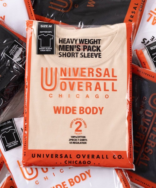 UNIVERSAL OVERALL(ユニバーサルオーバーオール)の「【94】【UNIVERSAL OVERALL/ユニバーサルオーバーオール】ヘビーウェイト 無地 クルーネック Tシャツ/2枚セット/パックT/インナーウェア(Tシャツ/カットソー・メンズ・グレイッシュベージュ/ホワイト/ブラック・XL/L/M/S)」の17枚目の写真