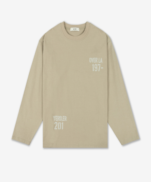 ECORR(エコル)の「オーバーレイタイポロングスリーブ_ベージュ(Tシャツ/カットソー・レディース・その他・1/2/3)」の2枚目の写真