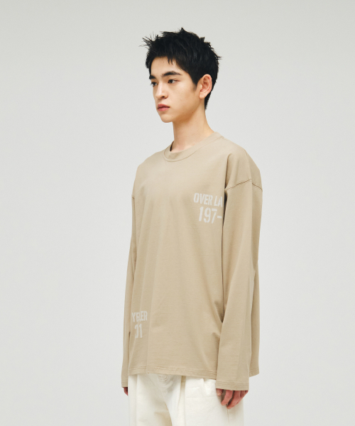 ECORR(エコル)の「オーバーレイタイポロングスリーブ_ベージュ(Tシャツ/カットソー・レディース・その他・1/2/3)」の4枚目の写真