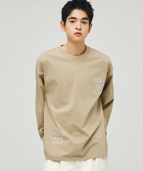 ECORR(エコル)の「オーバーレイタイポロングスリーブ_ベージュ(Tシャツ/カットソー・レディース・その他・1/2/3)」の5枚目の写真